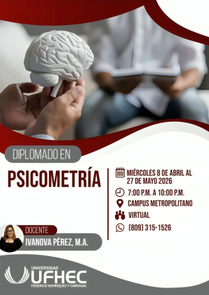Universidad Federico Henríquez y Carvajal invita a participar en Diplomado de Psicometría en modalidad virtual