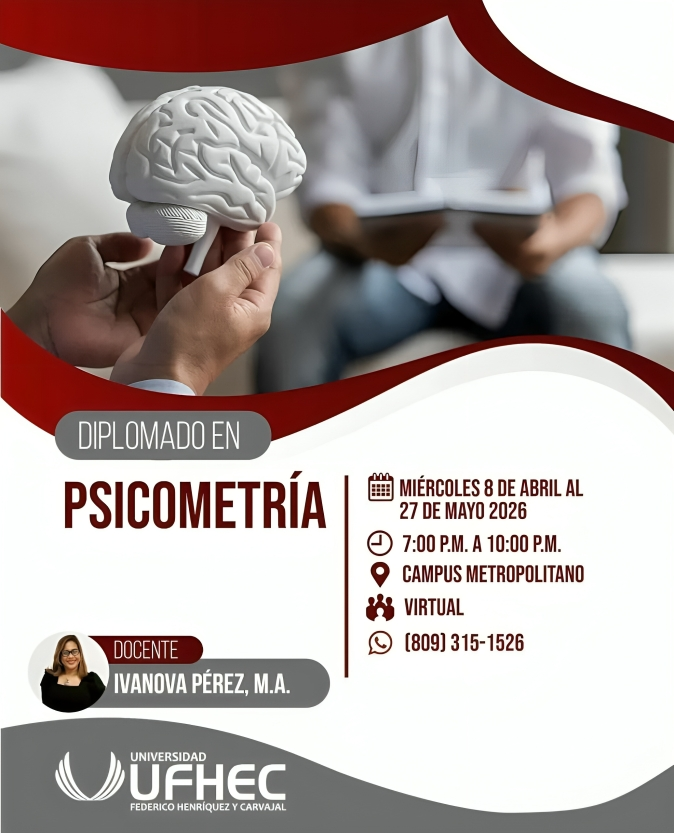 Universidad Federico Henríquez y Carvajal invita a participar en Diplomado de Psicometría en modalidad virtual