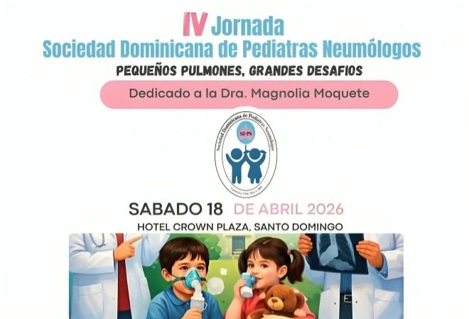 Sociedad Dominicana de Pediatras Neumólogos celebrará IV Jornada Académica sobre enfermedades respiratorias