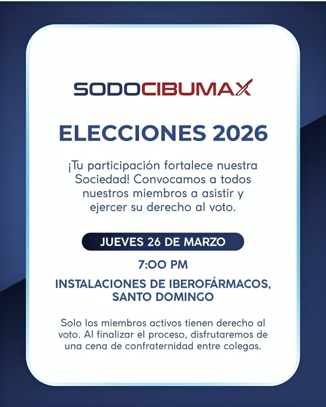 Sociedad Dominicana de Cirugía Bucal y Maxilofacial celebrará asamblea electoral este jueves 26 de marzo