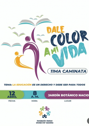 Fundación Manos Unidas por Autismo invita a caminata “Dale Color a mi Vida” por la inclusión educativa