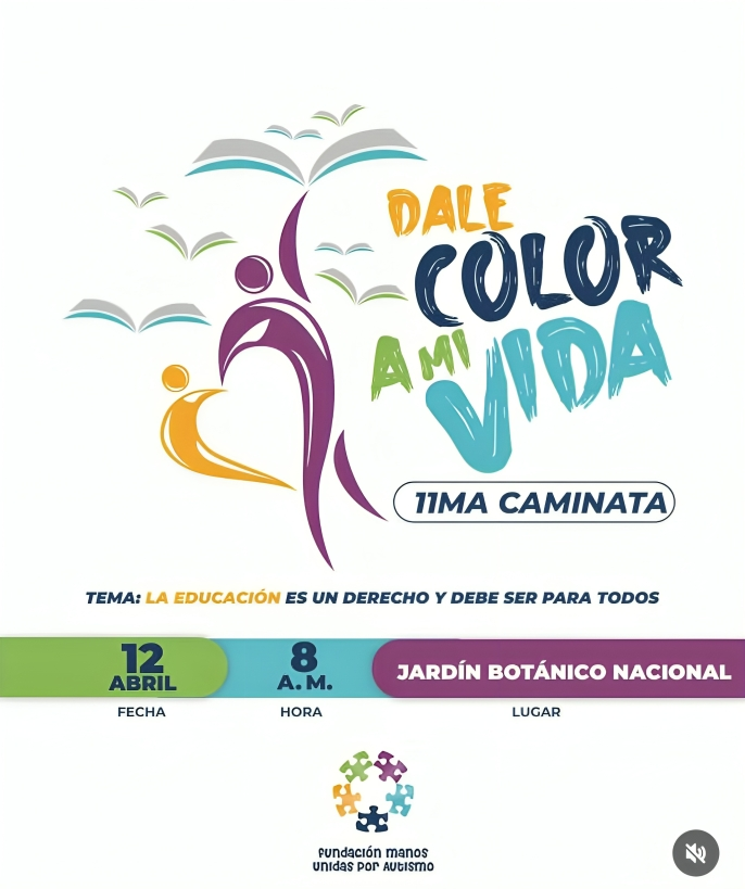 Fundación Manos Unidas por Autismo invita a caminata “Dale Color a mi Vida” por la inclusión educativa Fundación Manos Unidas por Autismo invita a caminata “Dale Color a mi Vida” por la inclusión educativa
