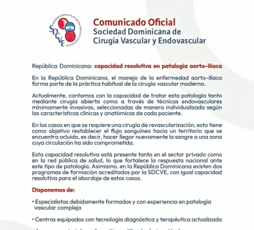 Sociedad de Cirugía Vascular y Endovascular destaca capacidad resolutiva del país en patología aorto-ilíaca