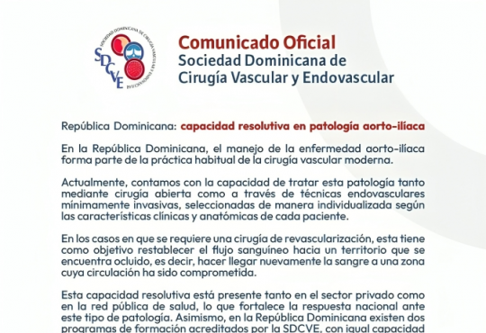 Sociedad de Cirugía Vascular y Endovascular destaca capacidad resolutiva del país en patología aorto-ilíaca Sociedad de Cirugía Vascular y Endovascular destaca capacidad resolutiva del país en patología aorto-ilíaca