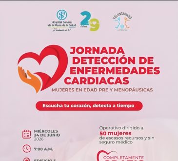 Hospital Plaza de la Salud y su voluntariado invitan a jornada gratuita de detección de enfermedades cardiacas para mujeres pre y menopáusicas