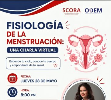 SCORA ODEM invita a charla virtual “Fisiología de la Menstruación” para mujeres y estudiantes de ciencias de la salud