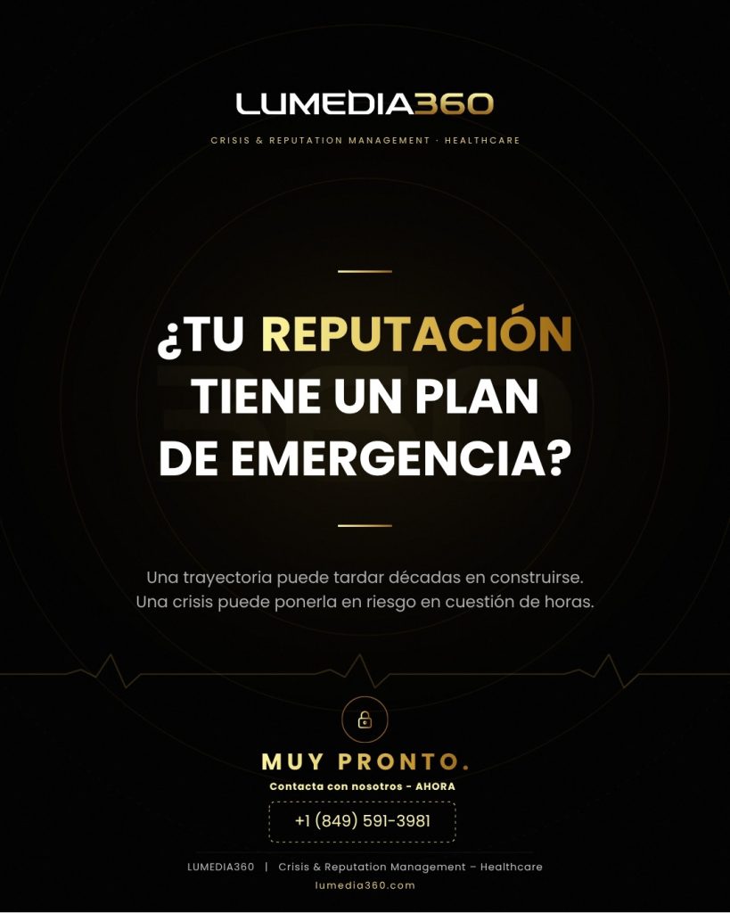 LUMEDIA360 lanza una unidad de manejo de crisis reputacional para médicos y clínicas, en la primera semana de vigencia del nuevo Código Penal LUMEDIA360 lanza una unidad de manejo de crisis reputacional para médicos y clínicas, en la primera semana de vigencia del nuevo Código Penal