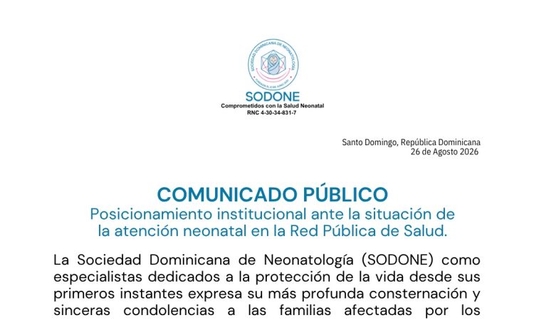 SODONE expresa preocupación por situación de la atención neonatal y pide investigación integral de fallecimientos en la Maternidad Nuestra Señora de la Altagracia