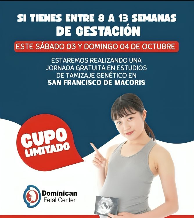 Dominican Fetal Center realizará jornada gratuita de sonografías genéticas en San Francisco de Macorís